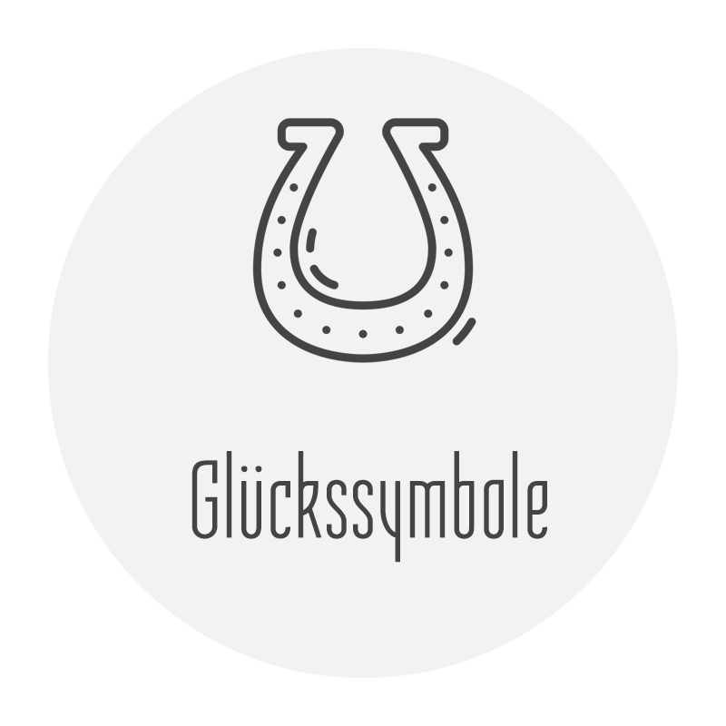Tischkarten mit Glückssymbolen