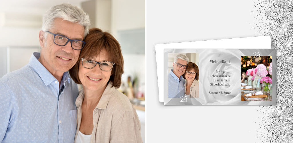 Dankeskarten Silberhochzeit Dankeskarten Silberhochzeit