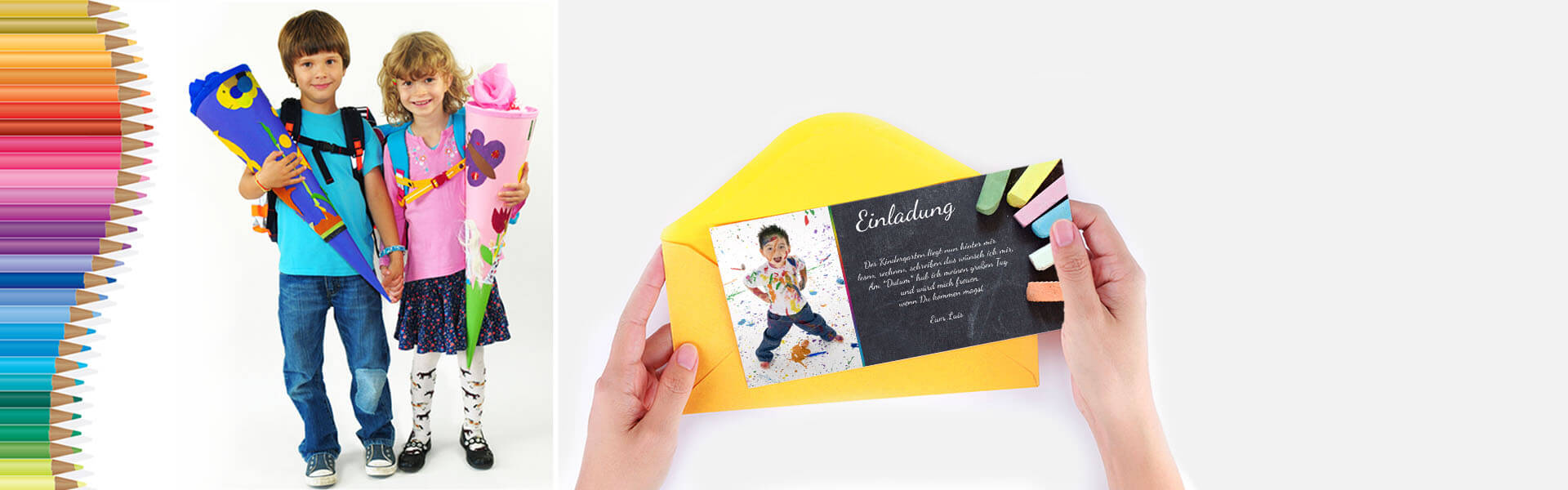 Einladungskarten zum Schulanfang