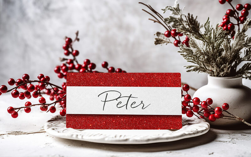 Tischkarten Weihnachten